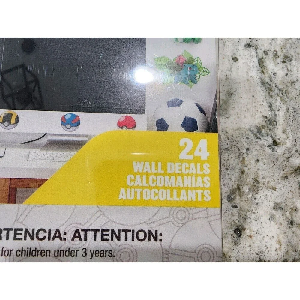 RMK2535SCS POKEMON ICONIC 24 Peel & Stick Wall Decals Kids Room Decor Stickers